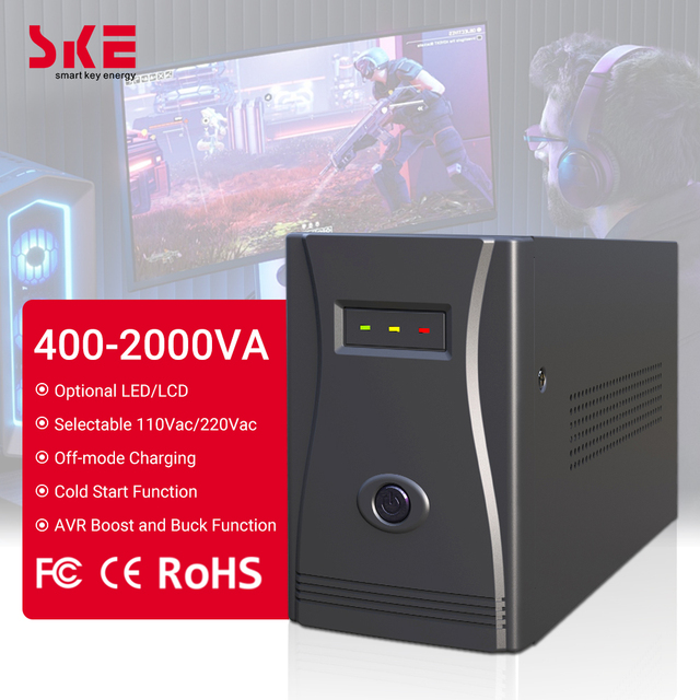 SKE 650va 800va 1000va Line Interactive UPS Back-Up Uninterruptible Power Computer UPS 480W