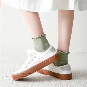 Calzini alla Caviglia Casual in Poliestere Ecologico per Donne e Ragazze, Comodi, Lavorati a Maglia, Antiscivolo, Colorati per la Stagione Autunnale - Product Image 2
