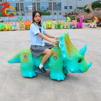 Attractions aire de jeux monnayeur enfants enfants jeu de course 12v cartoon dinosaure tour de la batterie de voiture