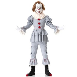 Disfraz <span class=keywords><strong>de</strong></span> Payaso <span class=keywords><strong>Pennywise</strong></span> para Adultos, Conjunto <span class=keywords><strong>de</strong></span> Fiesta <span class=keywords><strong>de</strong></span> Carnaval y Halloween, <span class=keywords><strong>Traje</strong></span> <span class=keywords><strong>de</strong></span> TV y Cine, Ropa Superior <span class=keywords><strong>de</strong></span> Poliéster para Hombre - Product Image 1