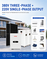 Invertisseur hybride triphasé basse tension 48VDC 15KW avec 2 batteries LiFePo4 51.2V314AH en parallèle pour stockage 32KWH, systèmes solaires