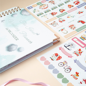 <span class=keywords><strong>2025</strong></span> 2026 tùy chỉnh kế hoạch đám cưới Xoắn Ốc-ràng buộc kế hoạch Ngân Sách thân thiện dễ thương lập kế hoạch Sticker Cuốn sách với bìa giấy - Product Image 5