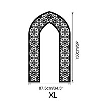 Décoration musulmane en acrylique PAFU, motif géométrique marocain, arche en bois, art mural Mehraab, art mural pour la prière, art mural pour la mosquée