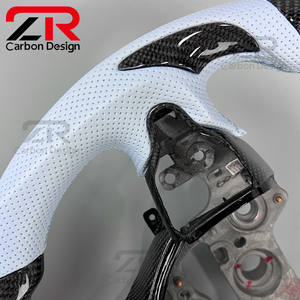 Accesorios para Automóviles <span class=keywords><strong>Hyundai</strong></span> Elantra N <span class=keywords><strong>GT</strong></span> I30N I20N <span class=keywords><strong>Line</strong></span> Sonata, Volante de Fibra de Carbono Personalizado con Calefacción - Product Image 3