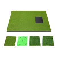 PGK Pro Tapete de Golf Premium 4 en 1 de 5x4 pies, Engrosado, con 4 Inserciones Intercambiables para Práctica de Golf, Chipping y Ayuda a la Entrenamiento