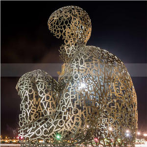 ANW056 Sculpture Art Déco réfléchissante en acier inoxydable de haute qualité Design personnalisé disponible - Product Image 6