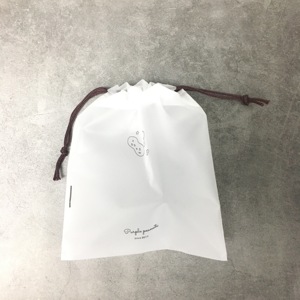 Custom logo Printed Large Transparent Frosted <b>Drawstring</b> <b>Bag</b> <b>Makeup</b> Draw String Pouch Gift Packaging <b>Bag</b> - Product Image 5