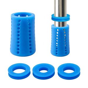 Diffuseur de chicha en silicone bleu avec anneaux en caoutchouc pour la réduction du bruit du tuyau de chicha, accessoire - Product Image 1