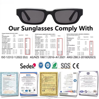 Lunettes de soleil polarisées TAC légères à monture métallique intégrale UV400 unisexe tendance pour hommes et femmes