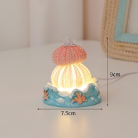 Veilleuse Épine de Mer en Résine, Kit DIY Coquillage Fait Main, Décoration de Bureau USB, Cadeau