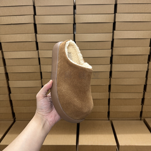 2026 New Style Cotton <b>Slippers</b> with Elevated Sole <b>slippers</b> Warm and Thick Bottom, Lazy One-Piece Slip-On casual Shoes Wool Shoes - Product Image 2