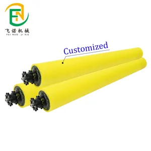 Pu Coated Bearing Nylon Pulley Rubber Omnidirectional Wheel Silicone Roller Customized Unpowered Polyurethane Roller Roller