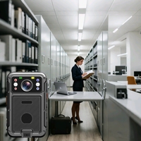 Caméra corporelle C8 64 Go WiFi 4G avec double objectif, résolution 2K+1080P, système d'exploitation Android 12.0, fonctions de vision nocturne et de reconnaissance faciale