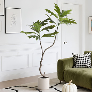 Arbre à <span class=keywords><strong>pain</strong></span> artificiel en plastique réaliste au toucher naturel, <span class=keywords><strong>de</strong></span> haute qualité, pour la décoration intérieure et extérieure du jardin - Product Image 5