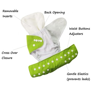 <span class=keywords><strong>Couches</strong></span> en tissu pour bébé, lot de <span class=keywords><strong>couches</strong></span> réutilisables <span class=keywords><strong>lavables</strong></span>, avec poches - Product Image 3