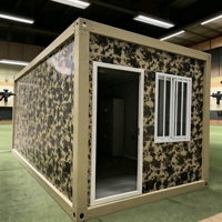 Maisons préfabriquées chinoises prêtes à l'emploi 20ft Portable préfabriqué Structure en acier Oil Camp Office Container House