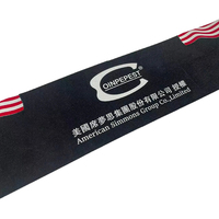 Nom de luxe recyclable personnalisé en usine Logo 3D Angle oblique ruban coupe droite étiquette d'impression étiquette tissée pour matelas
