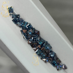 Xingsial Mossanite venta al por mayor 1,5 MM 3,0 MM para anillo <span class=keywords><strong>de</strong></span> compromiso VVS1 tamaño pequeño corte princesa <span class=keywords><strong>zafiro</strong></span> Color <span class=keywords><strong>azul</strong></span> moissanita suelta - Product Image 3