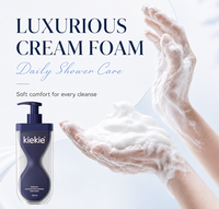 Gel Douche Hydratant KieKie aux Algues Glacées Marque Blanche OEM Équilibrant le Microbiome Prébiotique Logo Personnalisé Vente en Gros 500ml