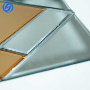 Carreaux de mosaïque miroir en <span class=keywords><strong>parquet</strong></span> à motif diamant de luxe moderne, carreaux muraux géométriques argentés ambrés pour salle de bain et crédence, réfléchissants - Product Image 6