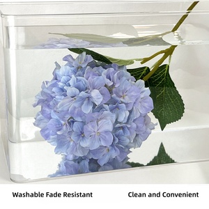144 Hortensias Lisa imprimés en 3D à trois feuilles, lavables, réalistes, pour décoration florale de mariage en extérieur - Product Image 4