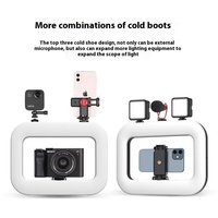 Selfie Rechargeable Led Lampe Lumières Avec Trépied pour Photographie Vidéo Live Streaming Studio