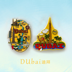 Autocollants pour réfrigérateur transfrontaliers de Dubaï Souvenirs touristiques Burj Khalifa Cérémonie d'<span class=keywords><strong>accompagnement</strong></span> Résine naturelle tridimensionnelle - Product Image 3