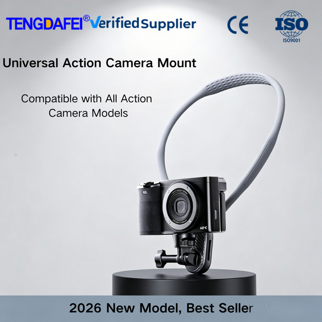 Factory Direct 2026 New Magnetic Silicone Gel Neck Phone Holder Anti-Shake First-Person Perspective POV Chest Mount Outdoor