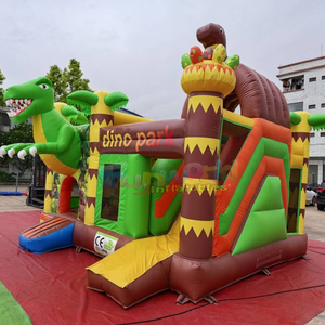 Château gonflable, parc à dinosaures gonflable, château rebondissant avec toboggan, structure de jeux gonflable commerciale pour enfants, trampoline rebondissant - Product Image 2