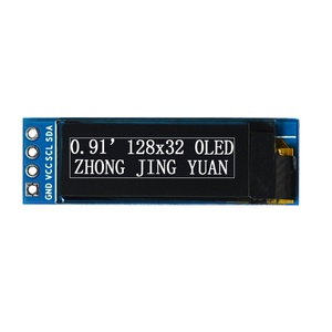 โมดูลจอแสดงผล OLED ขาวดำขนาด 0.91 นิ้ว 128×32 SSD1306 อินเทอร์เฟซ I2C แผงหน้าจอ OLED ขนาดเล็ก - Product Image 3