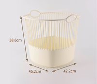Panier à linge en plastique pour vêtements sales, bac à linge de salle de bain pour trier et ranger les vêtements et les serviettes