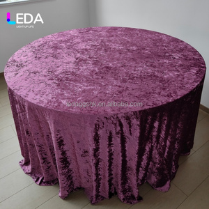 LEDA Hot Selling Wedding <b>Table</b> Decoration Diamond Velvet <b>Table</b> <b>Cloth</b> Fabric Cover for Wedding Party Banquet Decor - Product Image 6