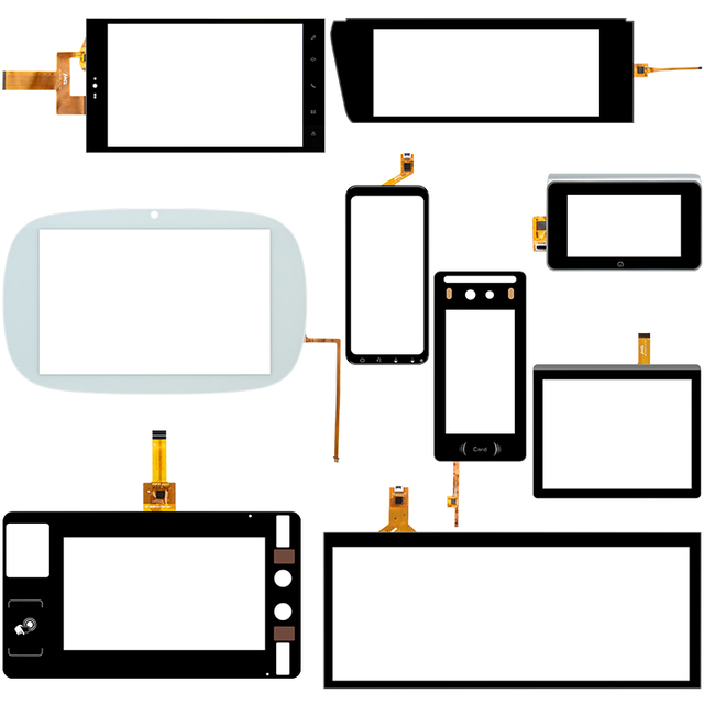 Custom 3 5.8 6.25 7 10.1 12.3 Inch Touchscreen Projected Capacitive (PCAP) Touch Screen Panel with I2C USB Interface