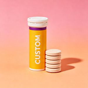 Factory Hot Sale Effervescent <b>Tablet</b> Cylinder Packaging Plastic Tube Moisture Proof Desiccant Lid Custom Color Print - Product Image 4