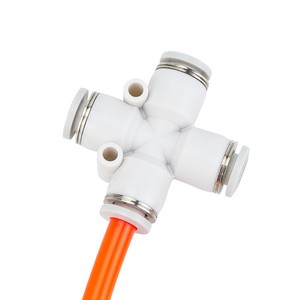 Qingze Pneumatic <b>Quick</b> Connect Four Way <b>Connector</b> 4 6 8 10 12mm Plastic Air Compressor Fitting - Product Image 2