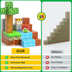 Bloques Magnéticos para Construir un Mundo Magnético, Juegos para Niños, Juguetes de Construcción Magnética, Aventura en el Reino y el Mundo de la Lava, Cubos Magnéticos - Product Image 2