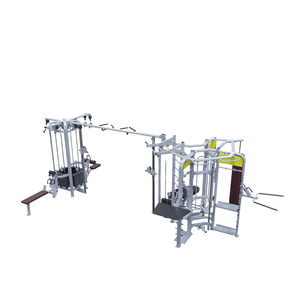 Support de squat multifonctionnel Smith 200 kg avec poids, en acier au carbone, marque Yangrun, pour la <span class=keywords><strong>musculation</strong></span> à domicile, <span class=keywords><strong>machine</strong></span> à croisement de câbles - Product Image 3