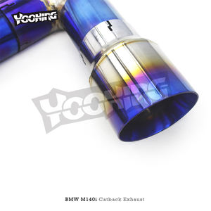 Sistema de escape de coche de titanio YOOKING para <span class=keywords><strong>BMW</strong></span> <span class=keywords><strong>M140</strong></span> M140i F20 B58 3,0 T 2017-2019 3,5 pulgadas silenciador de tubo único catback - Product Image 6