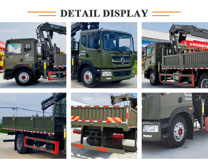 Dongfeng Green 4x2 Hydraulic <b>Crane</b> Truck with Knuckle Boom Loader 10-15T Capacity Euro 3/5 Diesel Engine for Export - Product Image 3