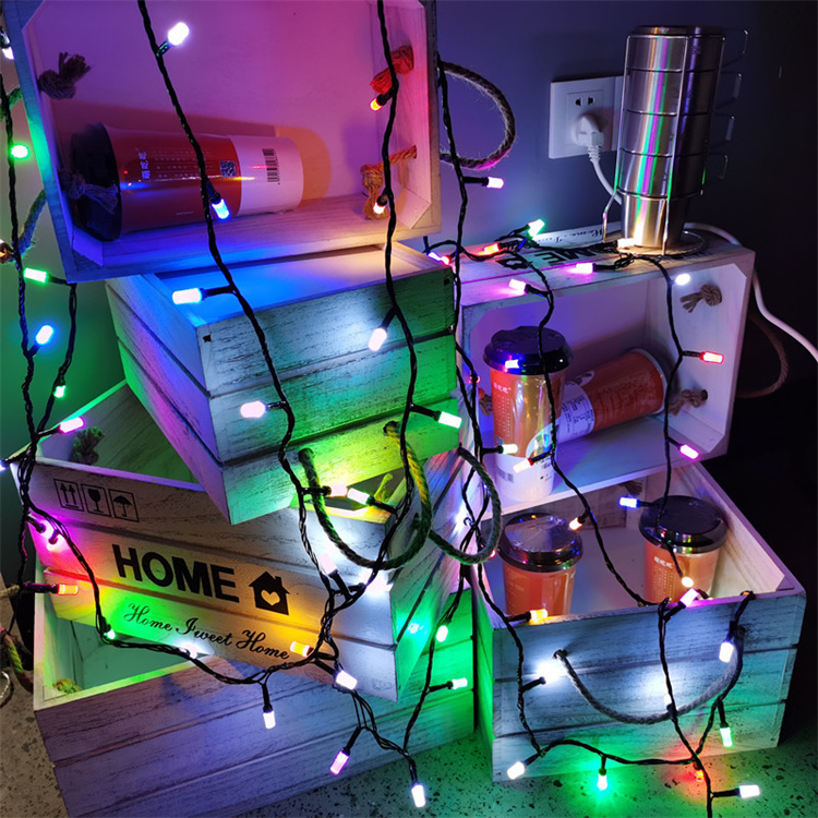 Holiday Outdoor 100 LED Lichterketten 10m 220V Eu Stecker Netz kabel Lichterkette Bunte Hexagon LED Weihnachten LED Lichterkette| Alibaba.com