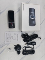 Cámara de Tablero Delantera y Trasera de 3 Canales para Automóviles, Sistema de Cámara Triple de 1080P, Grabación en Bucle, MicroSD de 32 GB, Memoria Integrada, Pantalla Táctil