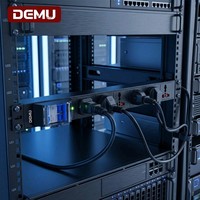 PDU Industrial de 1U para Rack, 6 Tomas Universales, Protección Contra Sobrecarga 2P, Enchufe Tailandés, Aleación de Aluminio