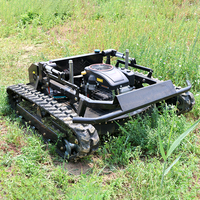 Livraison gratuite, tondeuse à gazon à chenilles de 800 mm, tracteur à essence, automatique, zéro rayon de braquage, télécommande, tondeuses à gazon pour jardin Gafor
