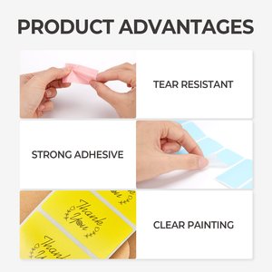 <span class=keywords><strong>Étiquette</strong></span>s adhésives imprimable thermique 5 pièces, à transfert, format personnalisé - Product Image 3