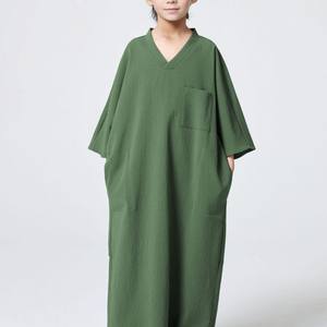 Ropa islámica de poliéster de alta calidad para niños, adolescentes, bata para niños, de oración con cremallera y bolsillos caftán, pañuelo étnico - Product Image 5