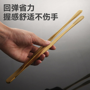 Pinzas para barbacoa estilo coreano, extendidas, antideslizantes, resistentes a altas temperaturas, aptas para uso alimentario; Pinzas para barbacoa estilo japonés de acero inoxidable. - Product Image 5