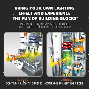 JIESTAR JJ9030 JJ9031 1104 Piezas Serie Espacial <span class=keywords><strong>Cohete</strong></span> Espacial Bloques de Construcción Modelo Técnico Juguete Educativo Regalo Festivo - Product Image 4