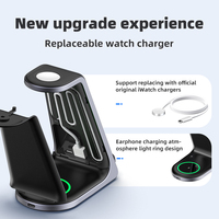 Chargeur sans fil 3-en-1 10W/15W Support magnétique pliable portable pour mobile et écouteurs