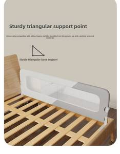 Barandilla de Seguridad para Cama de Bebé, Altura Ajustable, Anticaídas, Plegable, Barrera Lateral para Cama de Niños Pequeños, Protector de Cama para Bebés - Product Image 6