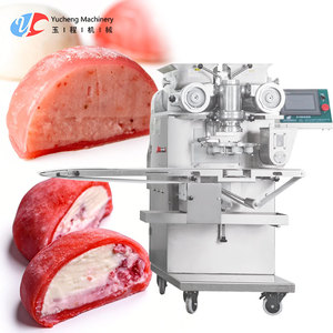 IJs Daifuku Mochi vorm- en vulmachine, apparatuur voor het vullen en verpakken van gevulde deegproducten, productielijn voor diepvriesdesserts - Product Image 1